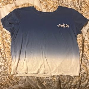 Blue And White Crop Top